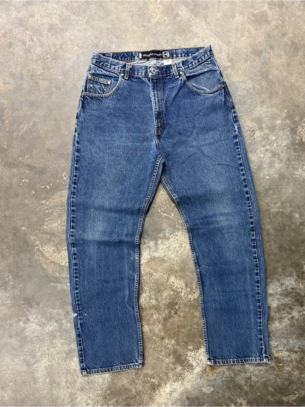 Vintage 90s Levis SilverTab Straight Loose Baggy Jeans 36x36 USA - Picture 3 of 11